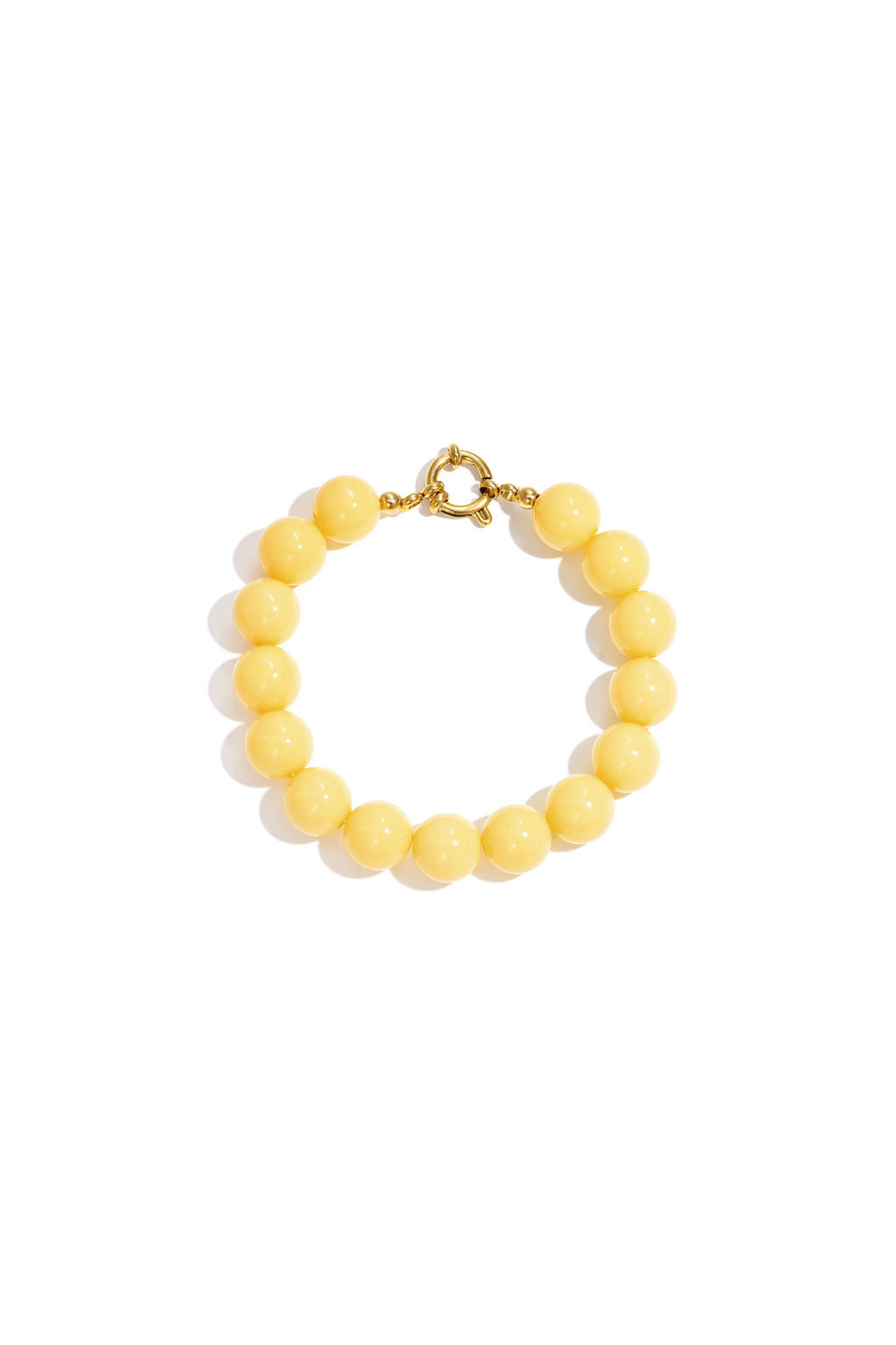 Bracelet with medium beads and front clasp-12mm