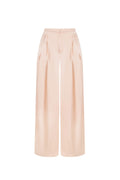 Woven Polyester Fiber Women's Straight Pants Casual Solid Color