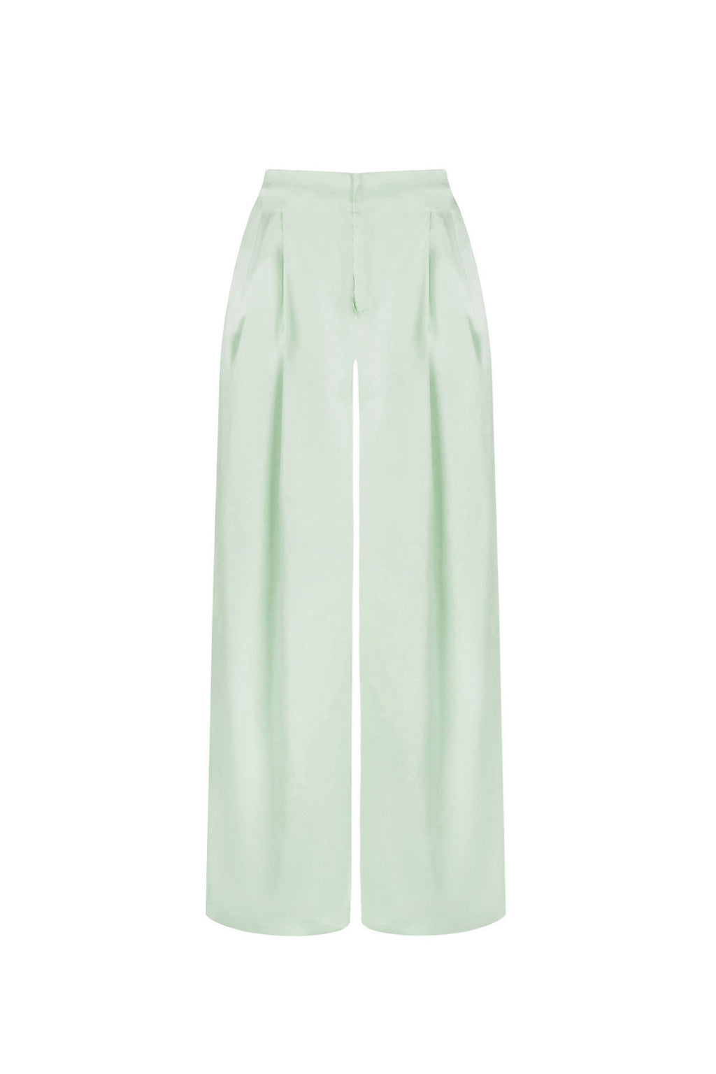 Woven Polyester Fiber Women's Straight Pants Casual Solid Color