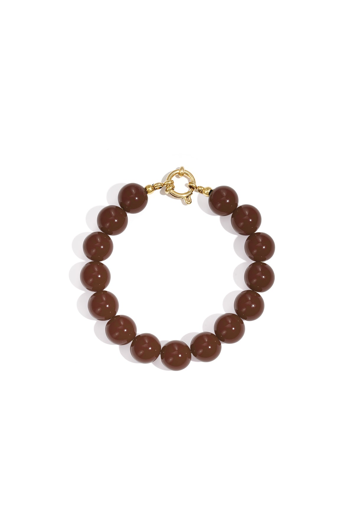 Bracelet with medium beads and front clasp-12mm