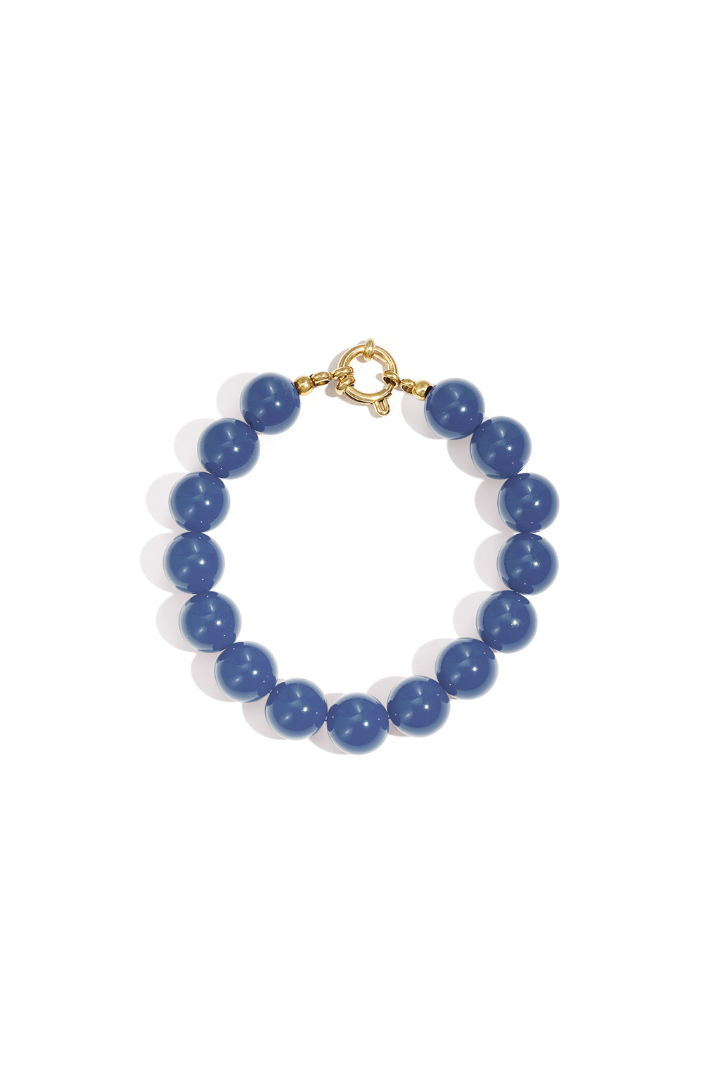 Bracelet with medium beads and front clasp-12mm