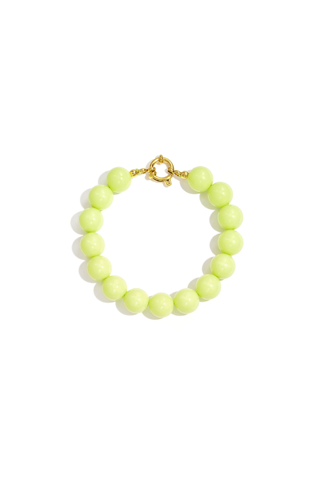 Bracelet with medium beads and front clasp-12mm