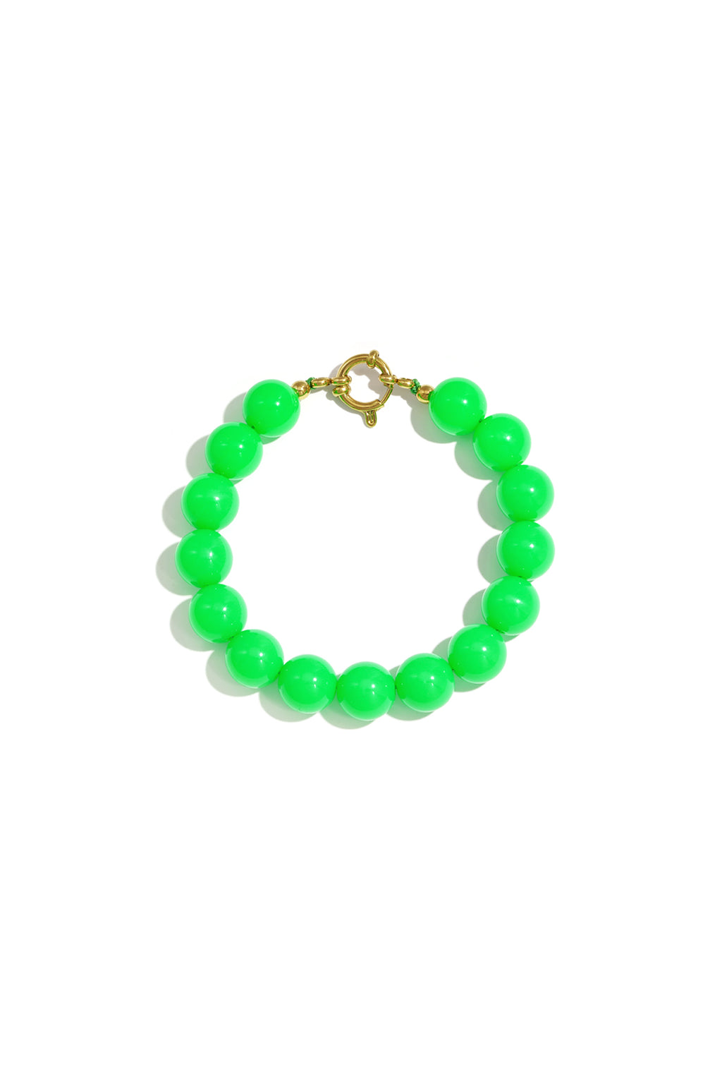 Bracelet with medium beads and front clasp-12mm
