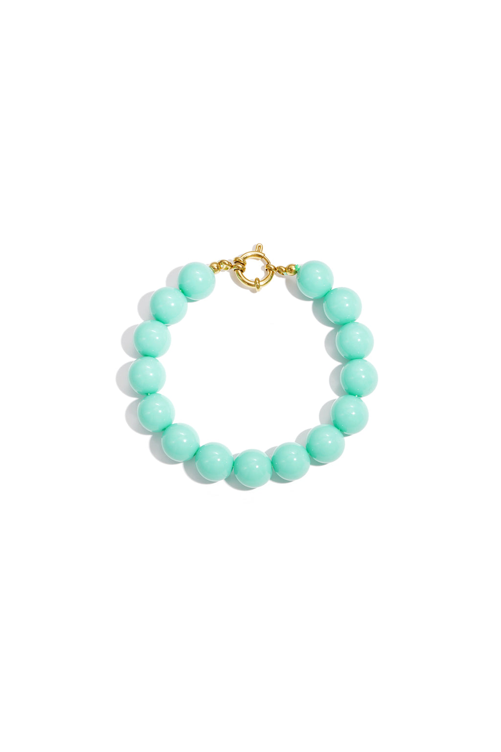 Bracelet with medium beads and front clasp-12mm
