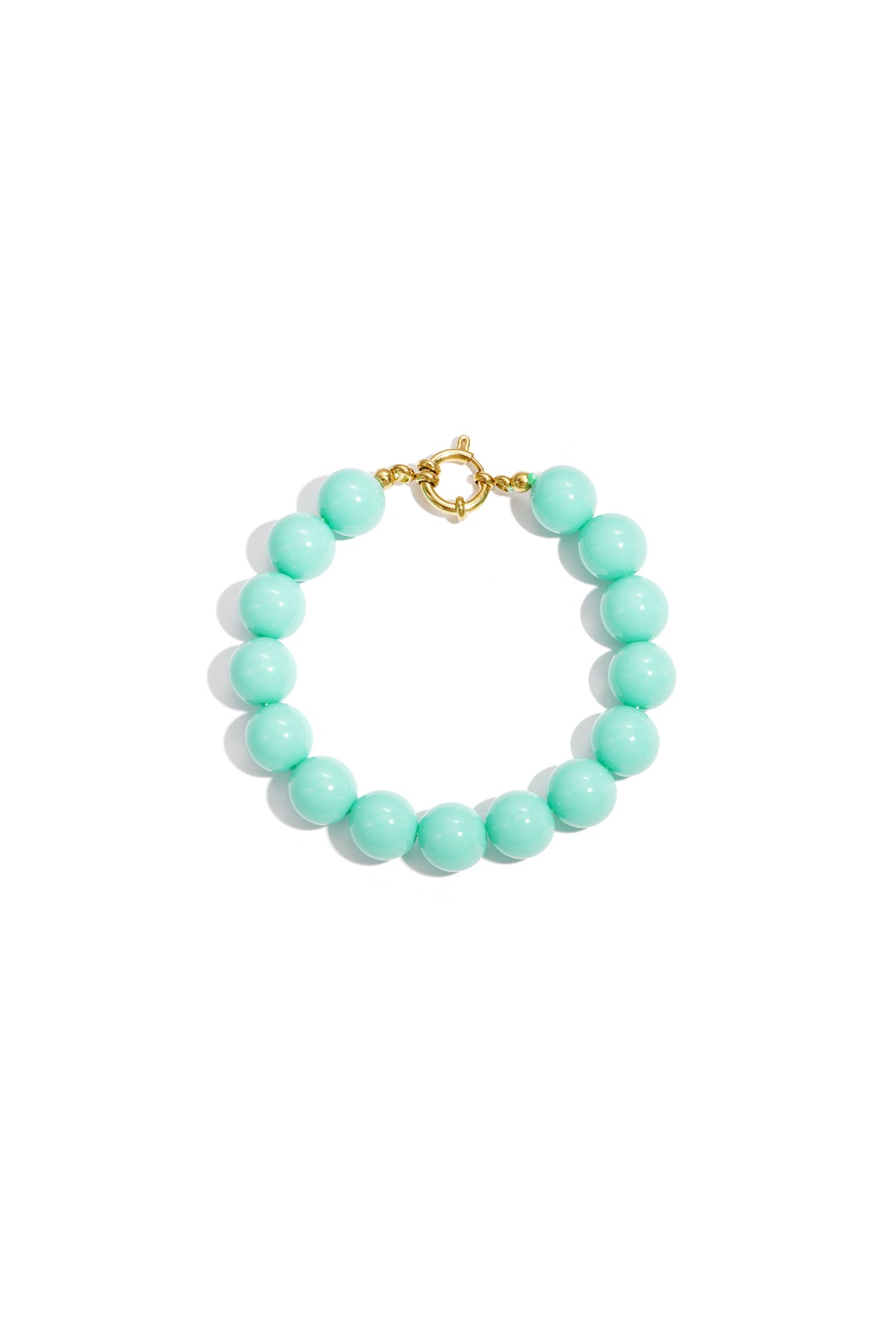 Bracelet with medium beads and front clasp-12mm