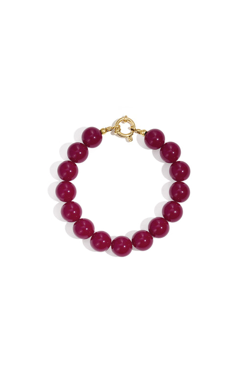 Bracelet with medium beads and front clasp-12mm