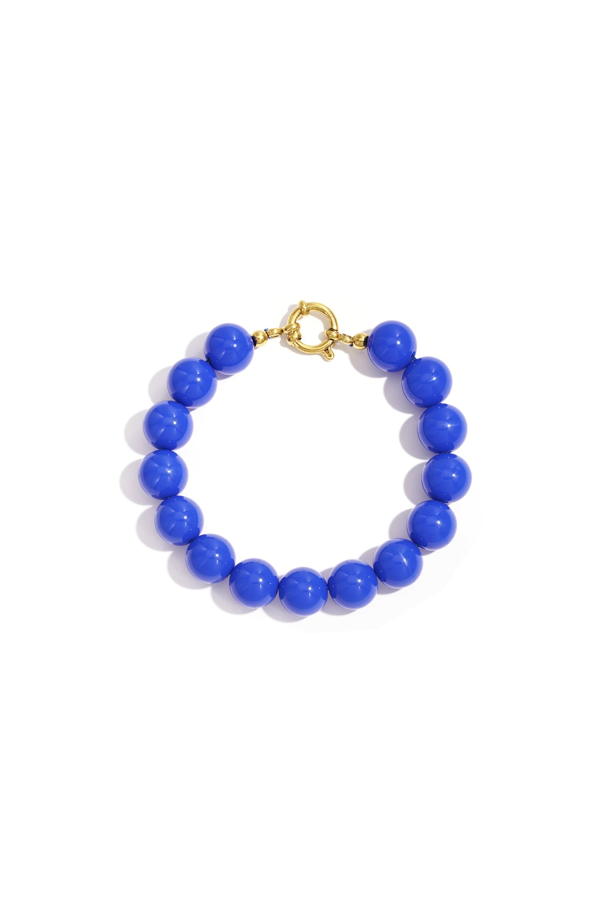 Bracelet with medium beads and front clasp-12mm