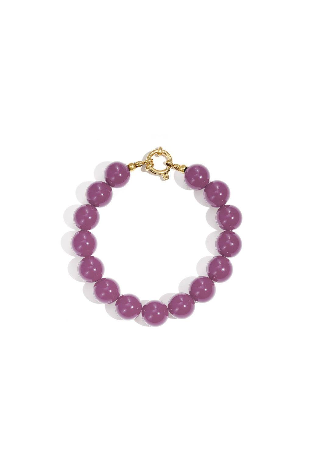 Bracelet with medium beads and front clasp-12mm