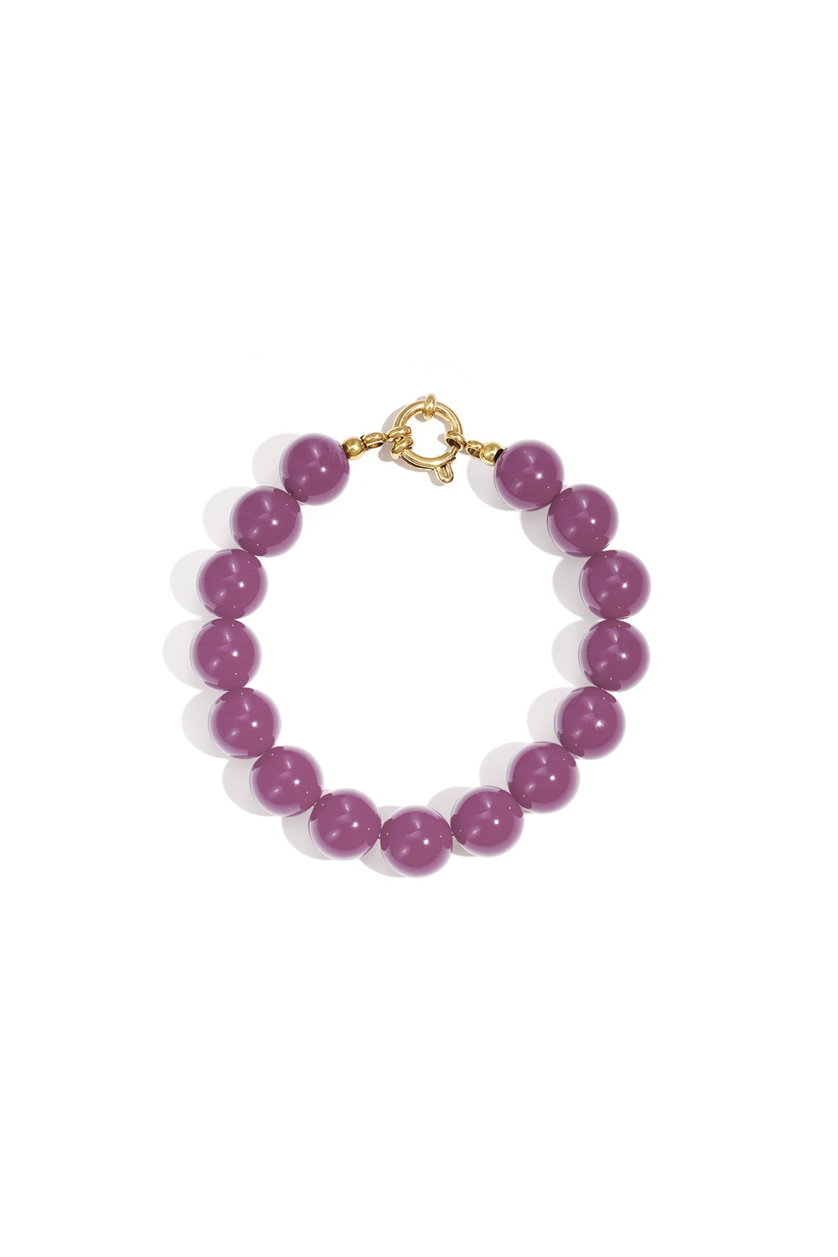 Bracelet with medium beads and front clasp-12mm