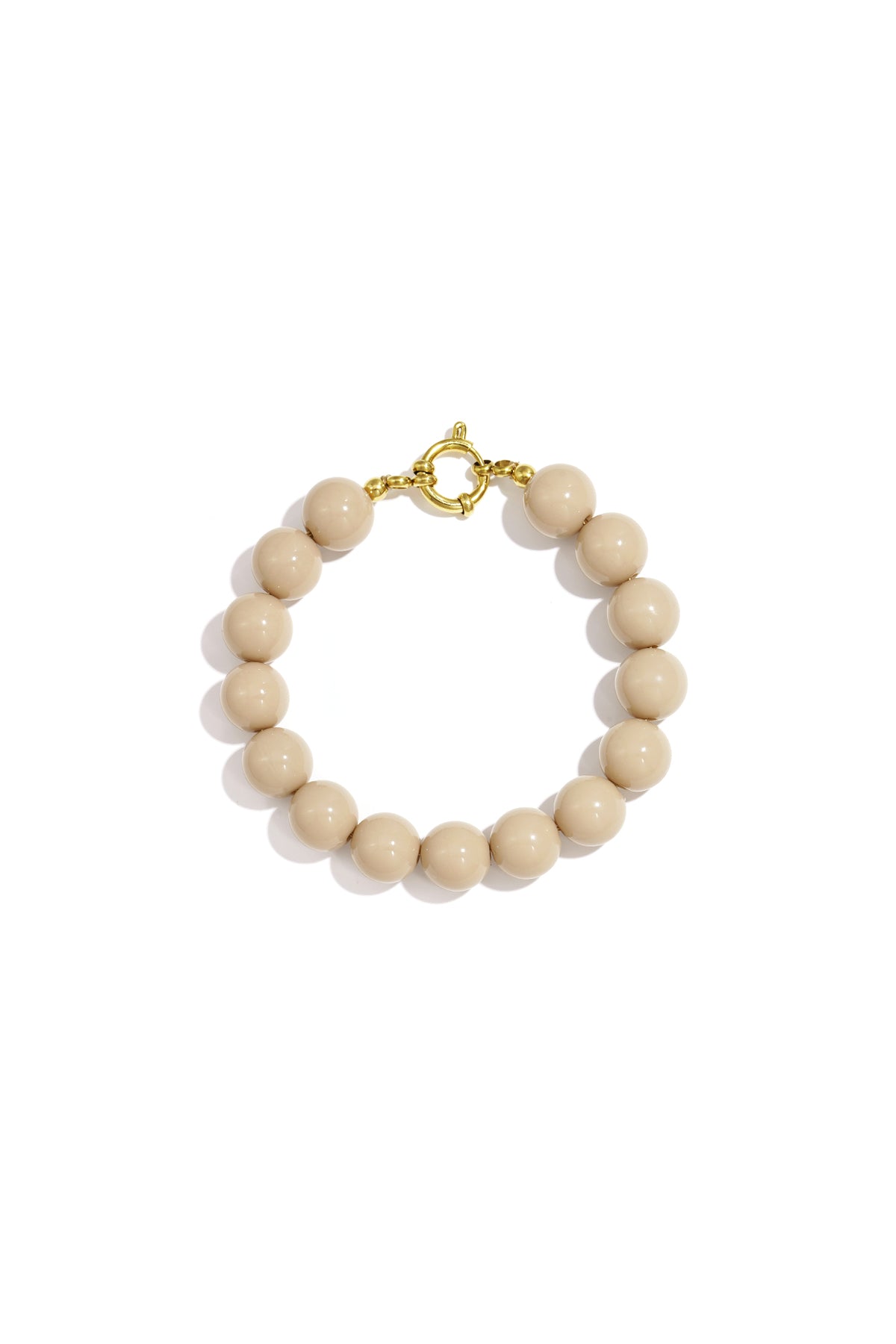Bracelet with medium beads and front clasp-12mm