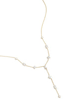 Y-line necklace with stones