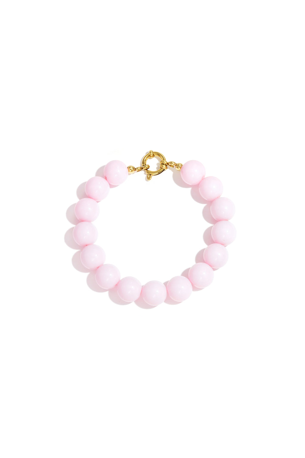 Bracelet with medium beads and front clasp-12mm