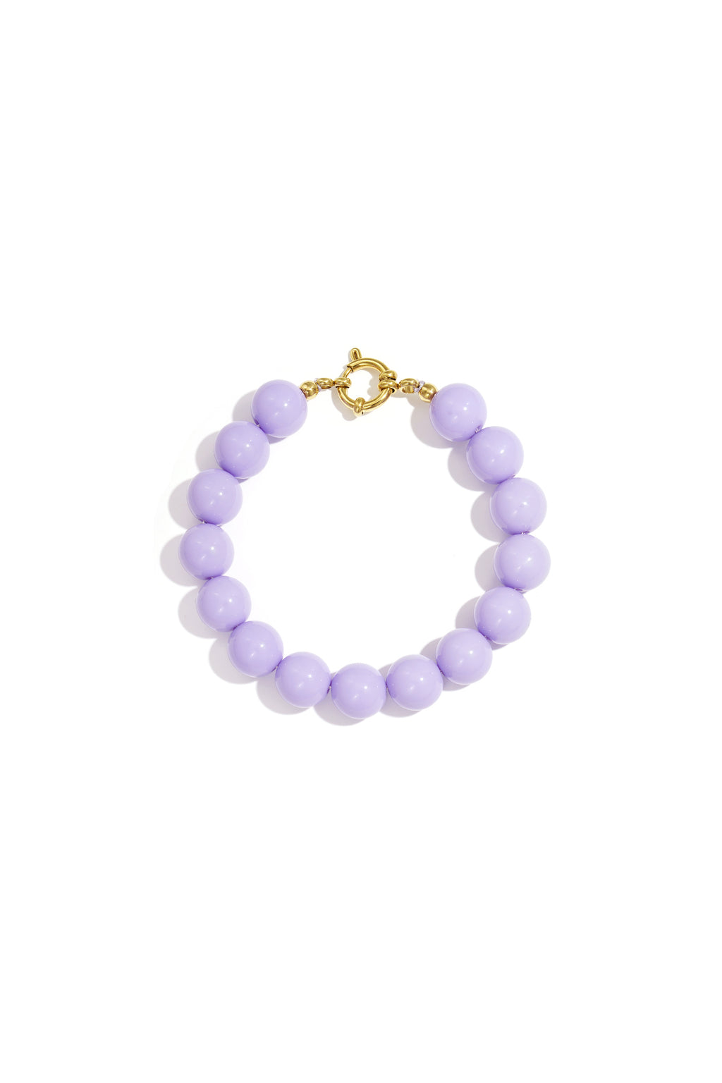 Bracelet with medium beads and front clasp-12mm