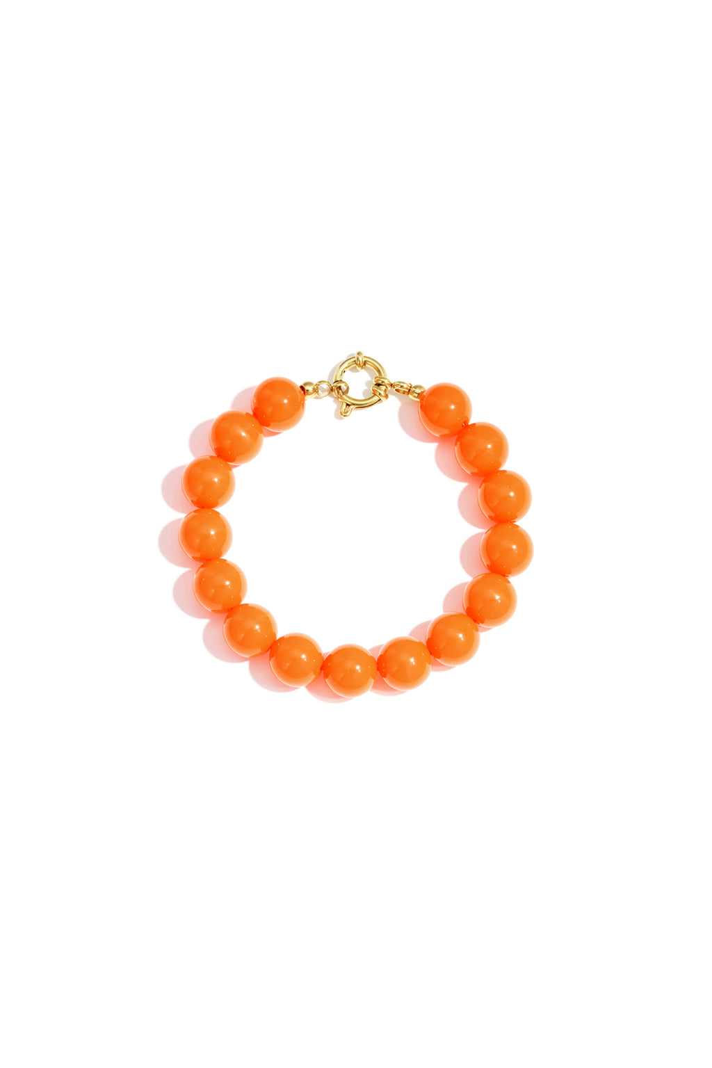 Bracelet with medium beads and front clasp-12mm