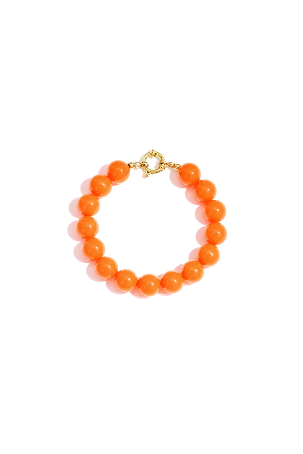 Bracelet with medium beads and front clasp-12mm