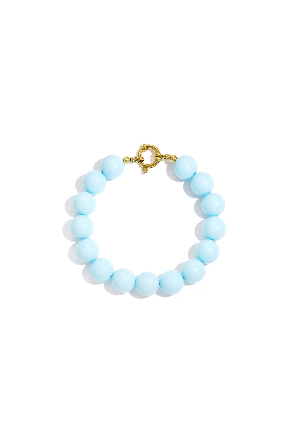 Bracelet with medium beads and front clasp-12mm