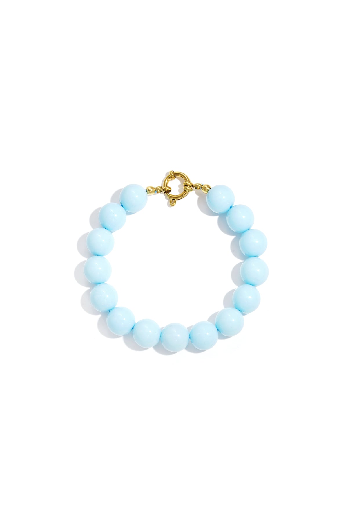 Bracelet with medium beads and front clasp-12mm