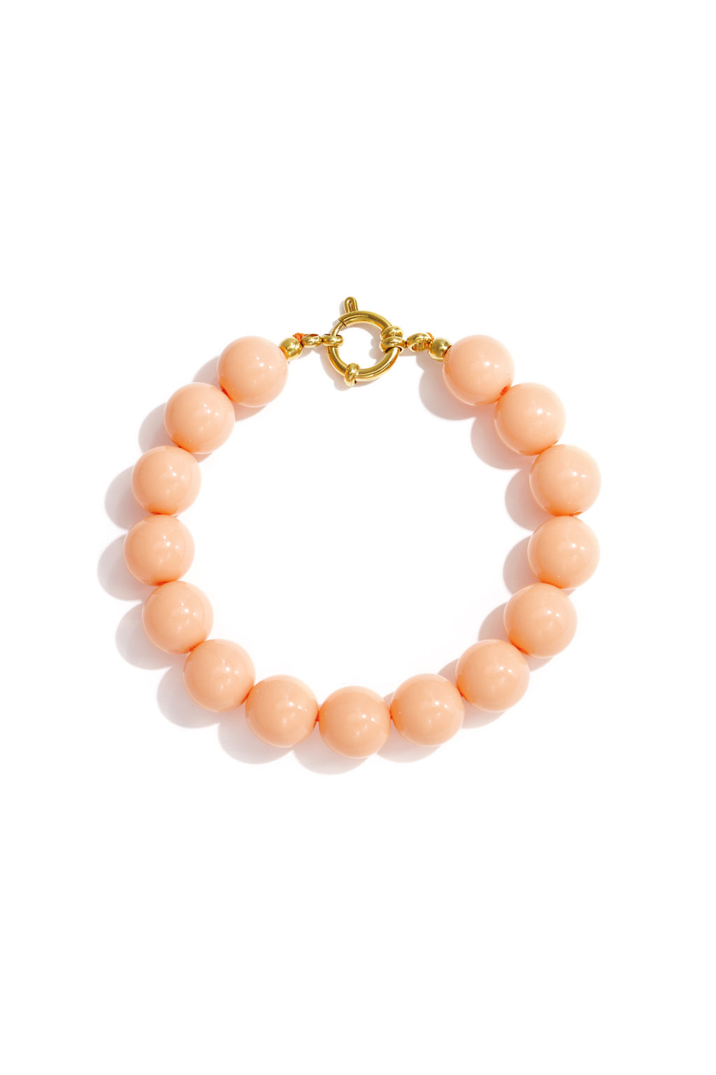 Bracelet with medium beads and front clasp-12mm