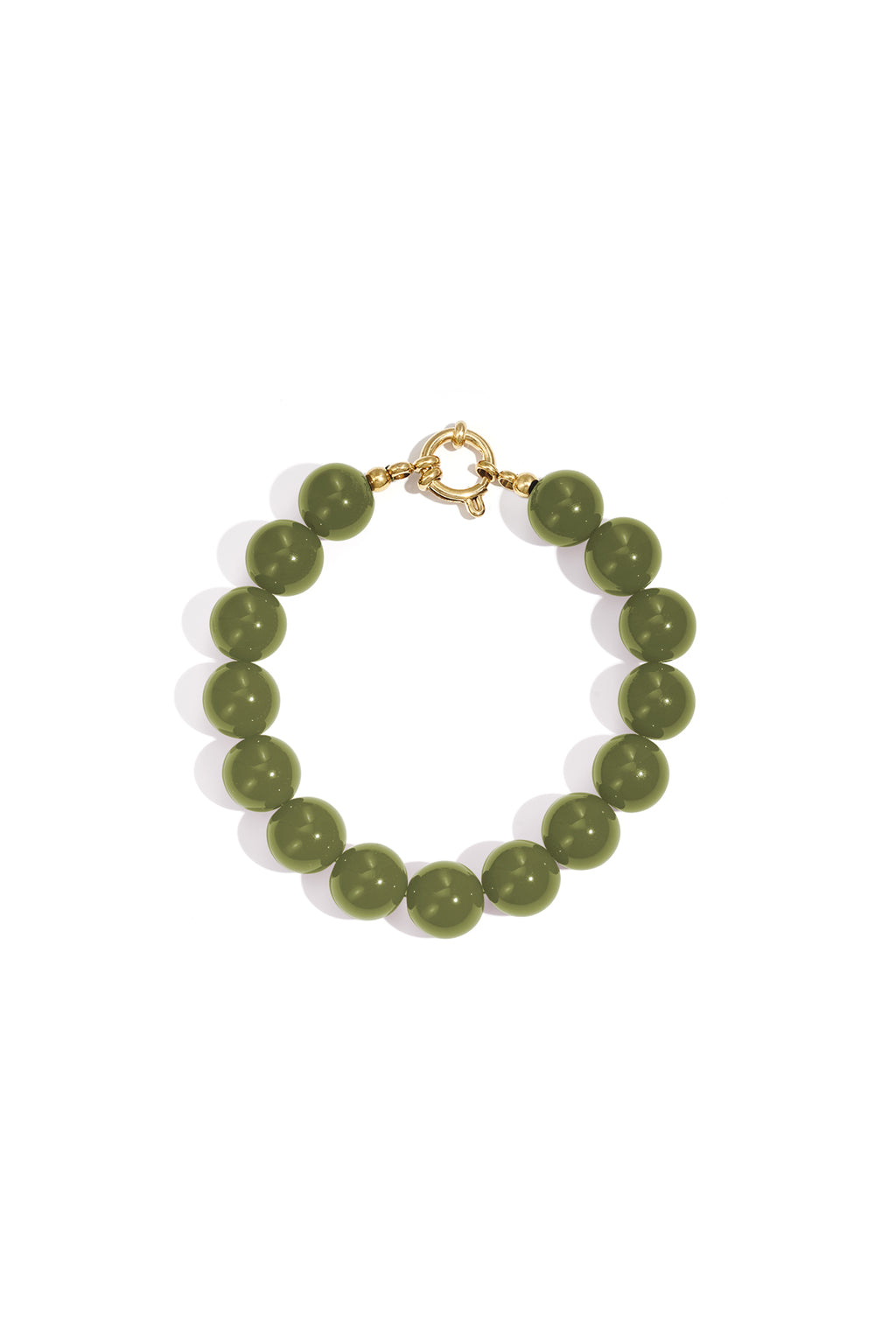 Bracelet with medium beads and front clasp-12mm