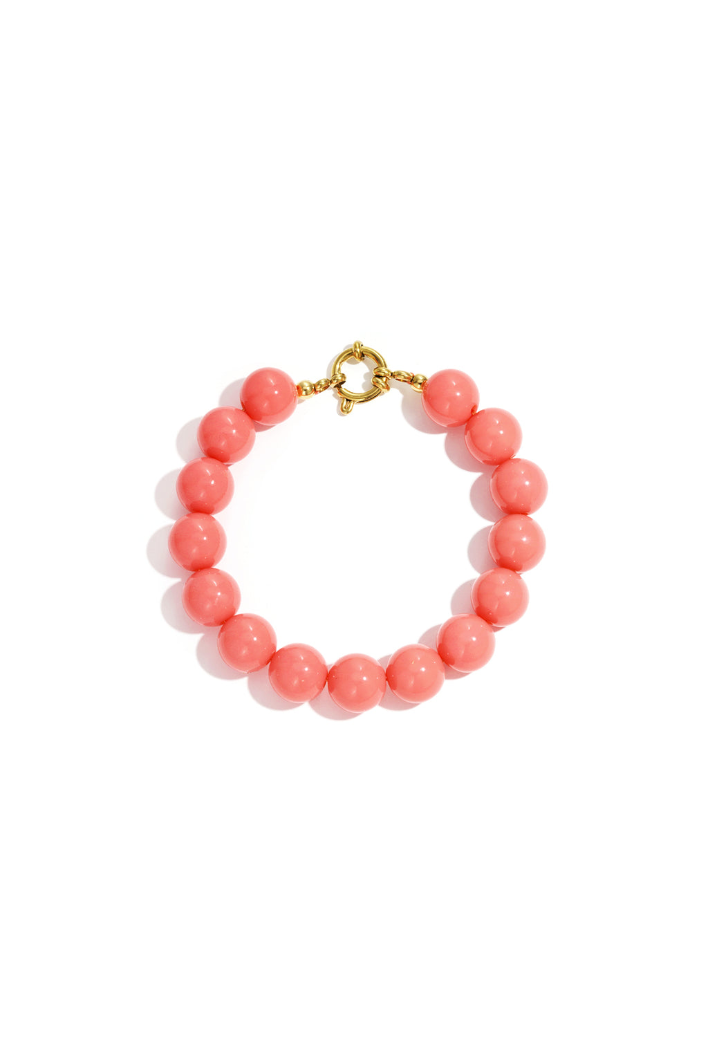 Bracelet with medium beads and front clasp-12mm