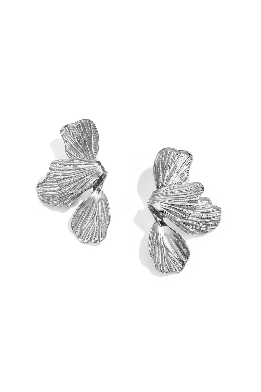 Stainless Steel Drop Earrings Flower Simple Daily Simple Series Women's jewelry